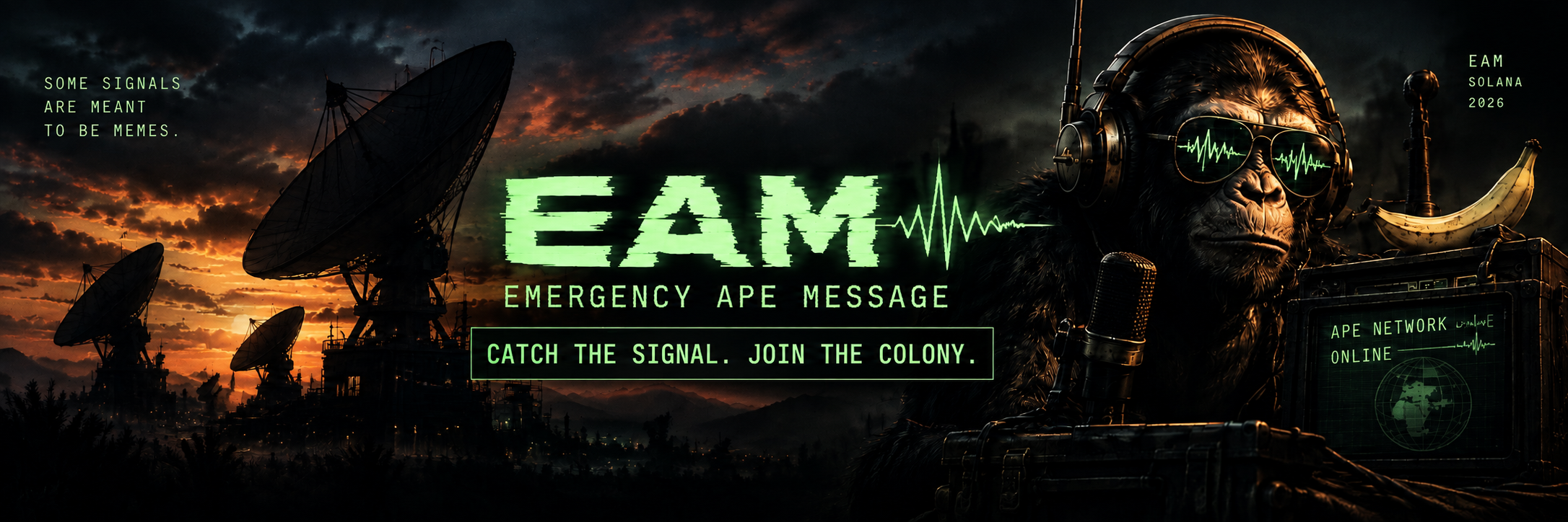 Emergency Ape Message — ape monitoring a mysterious radio signal
